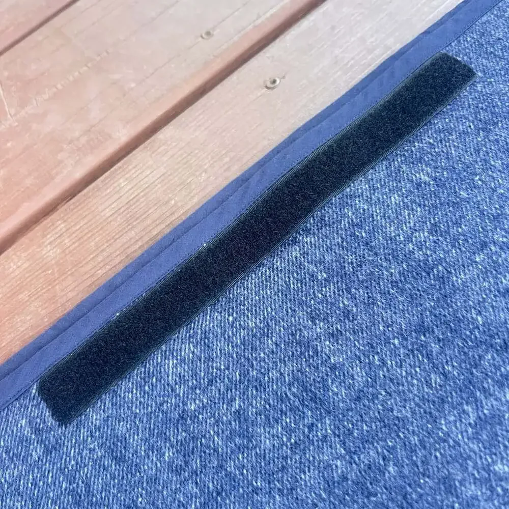 Norsari Nordic Sari Size Small Indigo Herringbone Wool Acrylic Wearable Blanket